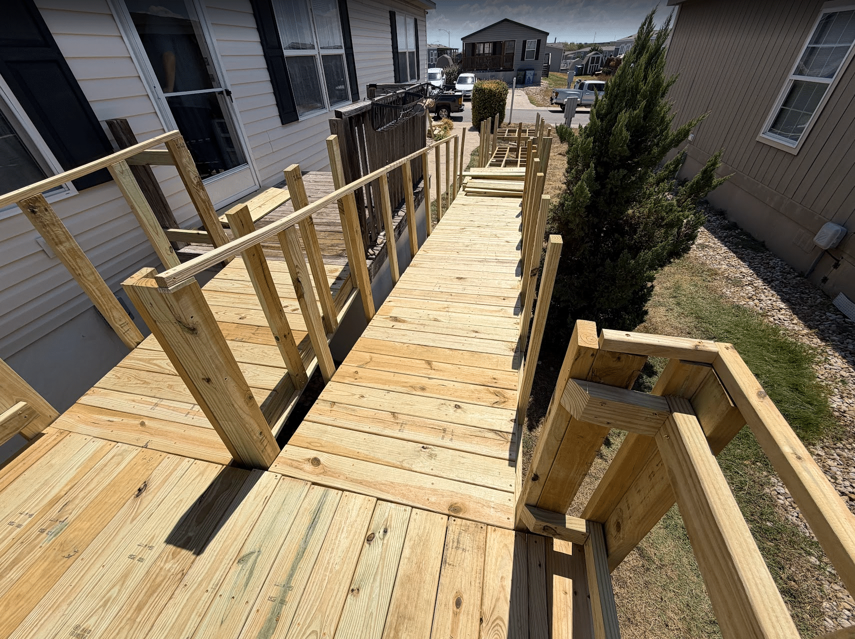 The nearly finished ramp.